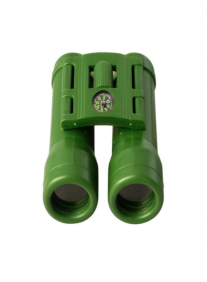 DTR Creation Kids Binoculars with Compass - Outdoor Exploration Toy for Boys & Girls, Lightweight, Safe Plastic, Adventure Learning Educational Toy (Green) - Image 1